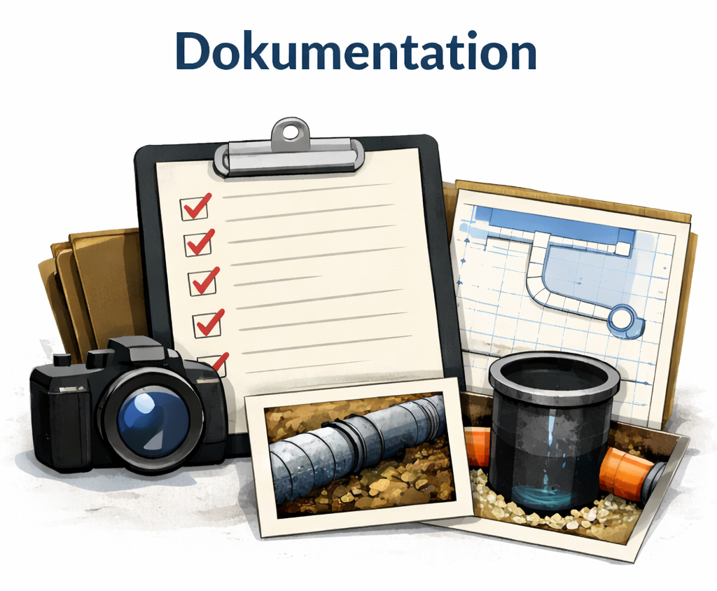 Fotodokumentation og tegninger af omfangsdræn
